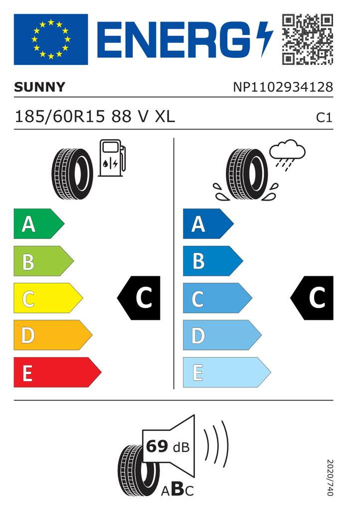 EU Tyre Label 1393418