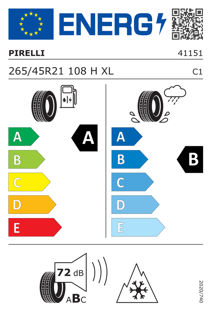 EU Tyre Label 1548275