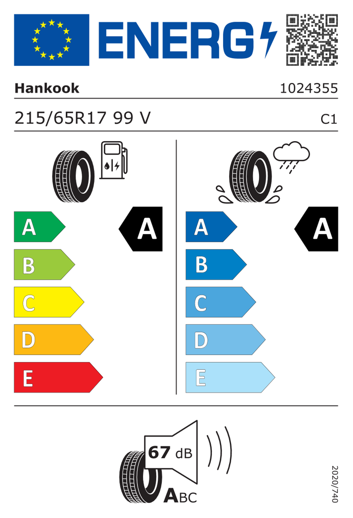 EU Tyre Label 464889