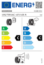 EU Tyre Label 453714